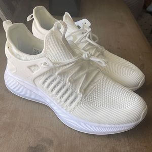 White womens athletic shoe worn once